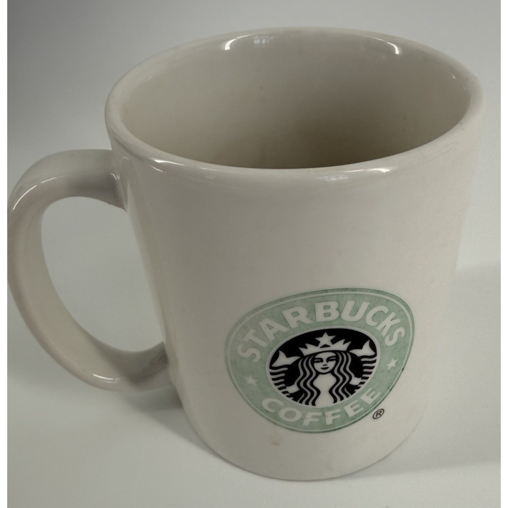 Starbucks Coffee Mug 2004 Classic White Green Siren Mermaid Logo Coffee/Tea Cup